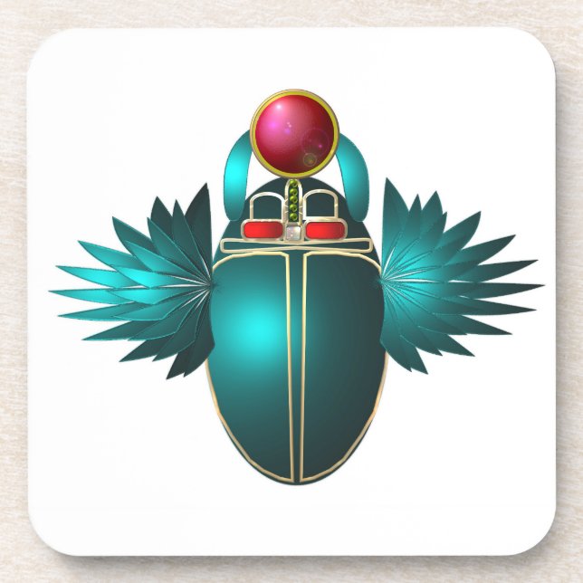 Porta-copo Deus Kherpi do Sol Ascensão, escaravelho. (Frente)