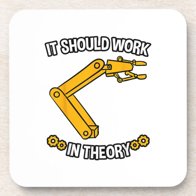 Porta-copo Deve Funcionar No Engenheiro De Robótica De Tshirt (Frente)