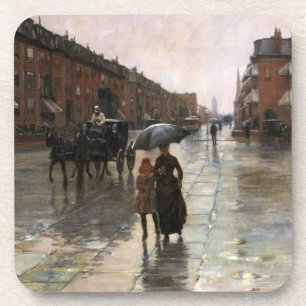 Porta-copo Dia da Chuva, Boston por Frederick Childe Hassam