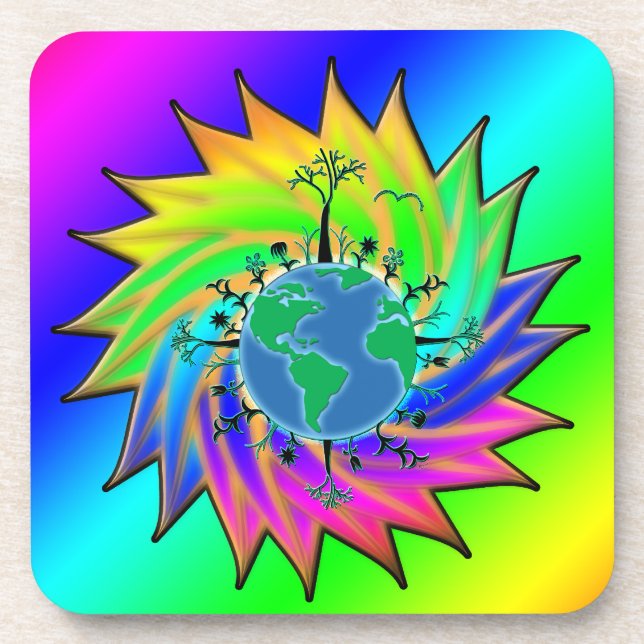 Porta-copo Dia da Terra ~ Explosão Solar (Frente)