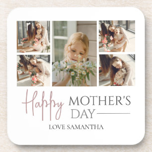 Porta-copo Dia de as mães Feliz   Colagem de fotos moderna El