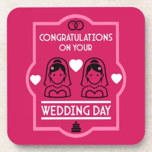 Porta-copo Dia de Casamento de gay Girls