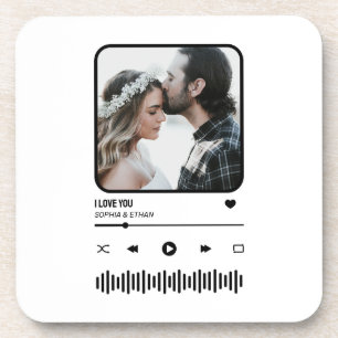 Porta-copo Dia de os namorados de Casal da Lista de Músicas d