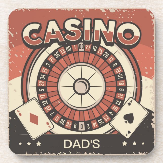 Porta-copo Dia de os pais Casino Roulette Wheel (Frente)