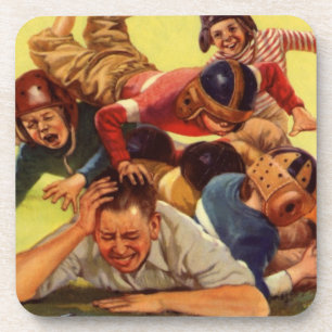 Porta-copo Dia dos Pais Vintage, Futebol Crianças e Cachorro 