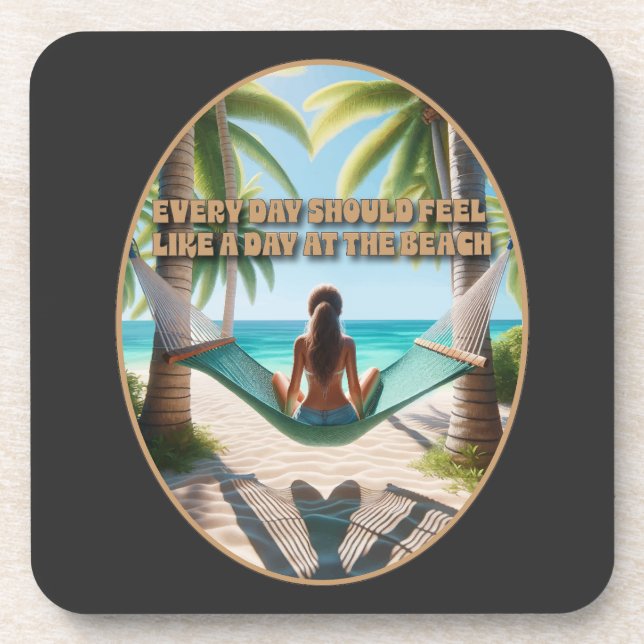 Porta-copo Dia na praia (Frente)