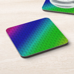 Porta-copo Diag Gradient Floral Padrão Azul Verde