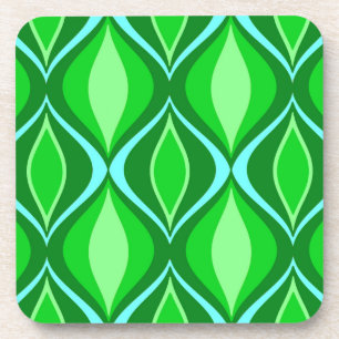 Porta-copo Diamantes modernos do meio século, verde esmerald