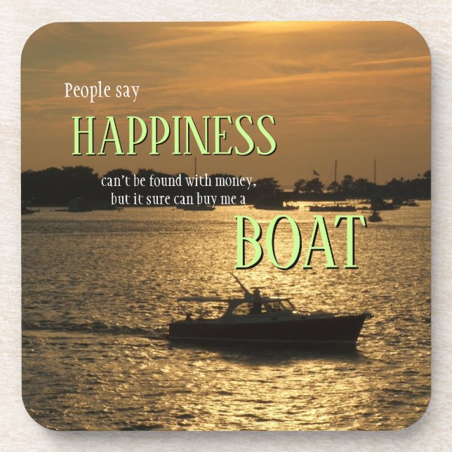 Porta-copo Dinheiro não pode Comprar o barco da felicidade no (Frente)
