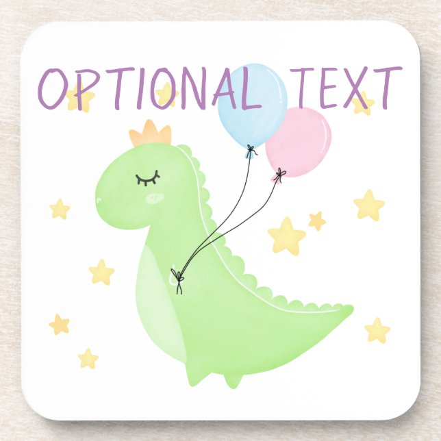 Porta-copo Dinossauro com Balões (Frente)