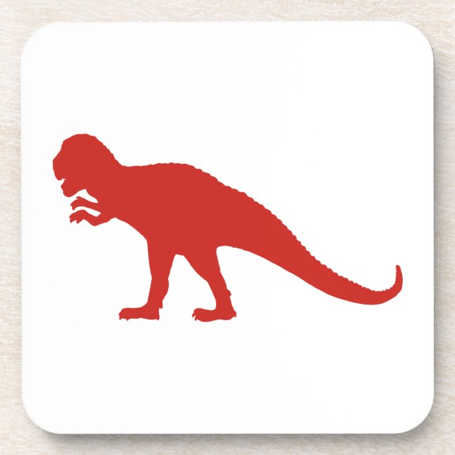 Porta-copo Dinossauro Vermelho (Frente)