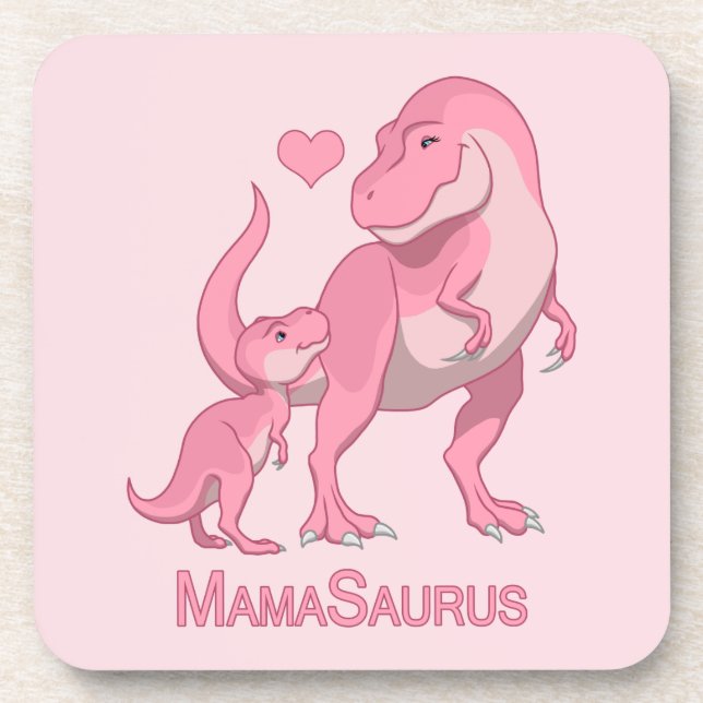 Porta-copo Dinossauros MamaSaurus T-Rex e Bebê (Frente)