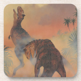 Porta-copo Dinossauros Vintage, Carnotaurus Rugindo na Selva