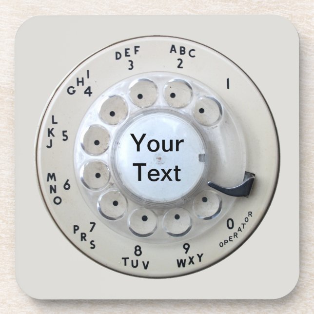 Porta-copo Discagem telefônica de rotação de creme (Frente)