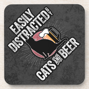 Porta-copo Distração fácil de gatos e cervejas