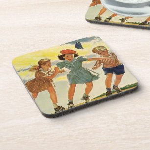 Porta-copo Diversão com Patins de Rolamento Vintage Crianças