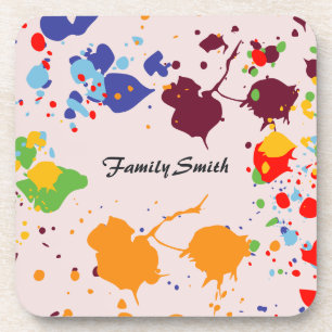 Porta-copo Diversão de Pintor Colorida Nome da Família Primav