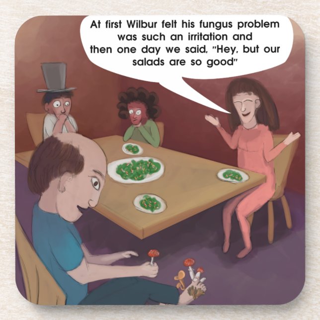 Porta-copo DivertidoGuy ToedStools Para Jantar Engraçado (Frente)