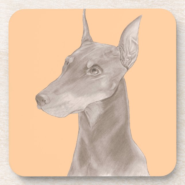 Porta-copo Doberman Portrait (Frente)
