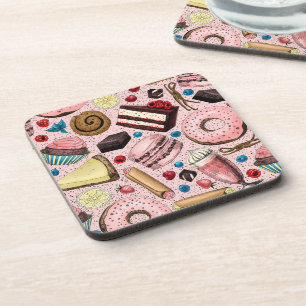 Porta-copo Doces a rosa