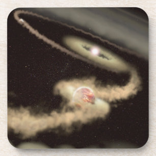 Porta-copo Dois Exoplanetas Gás Orbitando Uma Jovem Estrela