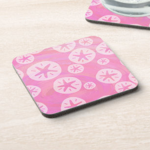 Porta-copo Dólar de areia branco e rosa