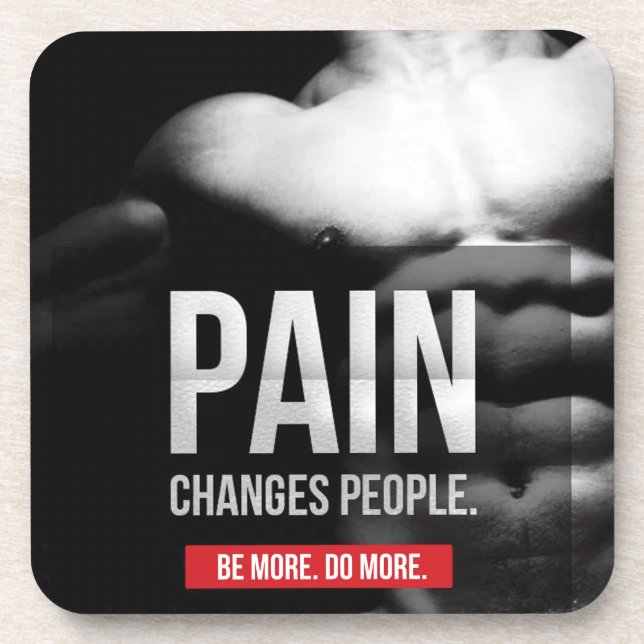 Porta-copo Dor Muda Pessoas - Motivação de Workout (Frente)