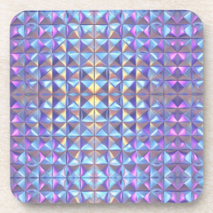 Porta-copo Dourado, Azul e Roxo Geométrico Iridescente 2