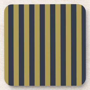 Porta-copo Dourado Elegante e Marinho - faixas verticais azui