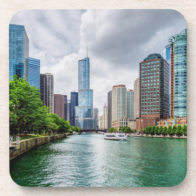 Porta-copo Down Chicago River (Frente)