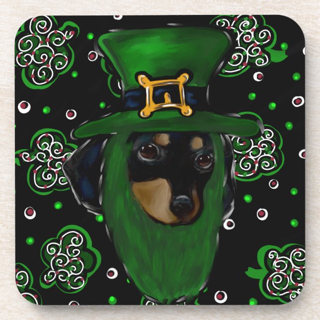 Porta-copo Doxie St. Patty (Frente)
