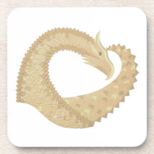 Porta-copo Dragão cardíaco Sandstone em branco