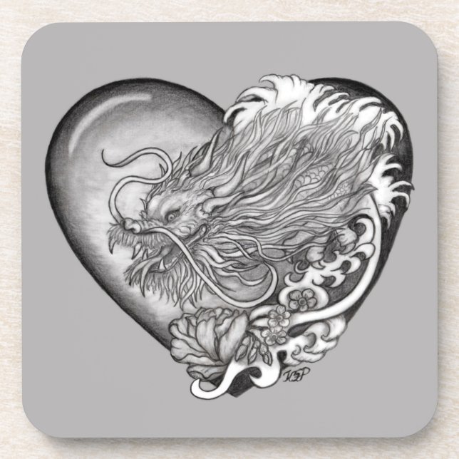 Porta-copo Dragão Heart (Frente)