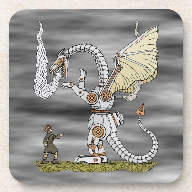 Porta-copo Dragão Mecânico (Frente)