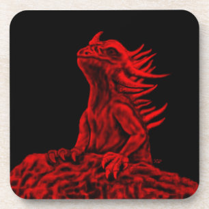 Porta-copo Dragão vermelho
