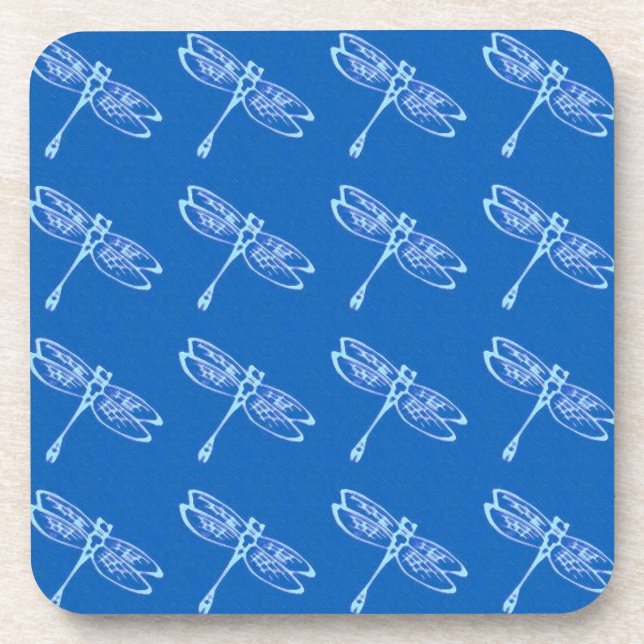Porta-copo Dragonflies, azul pálido, azul denim (Frente)