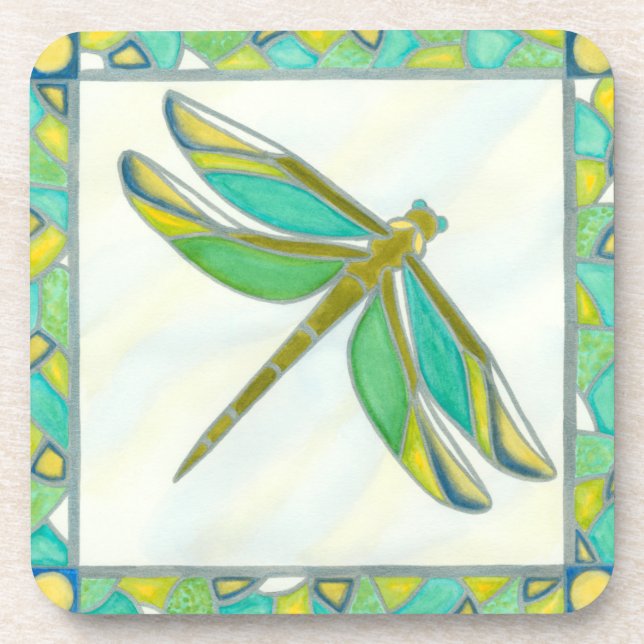Porta-copo Dragonfly de Pastel Luminoso por Vanna Lam (Frente)