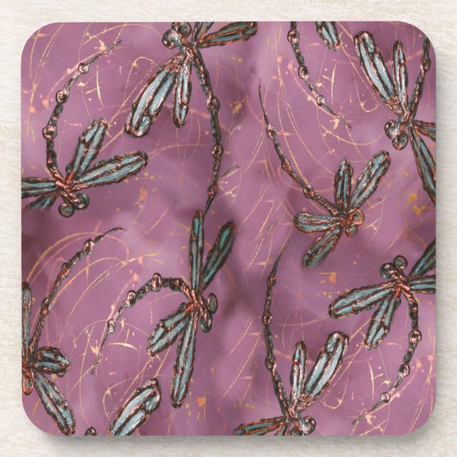 Porta-copo Dragonfly Flit Dusky Rosa (Frente)