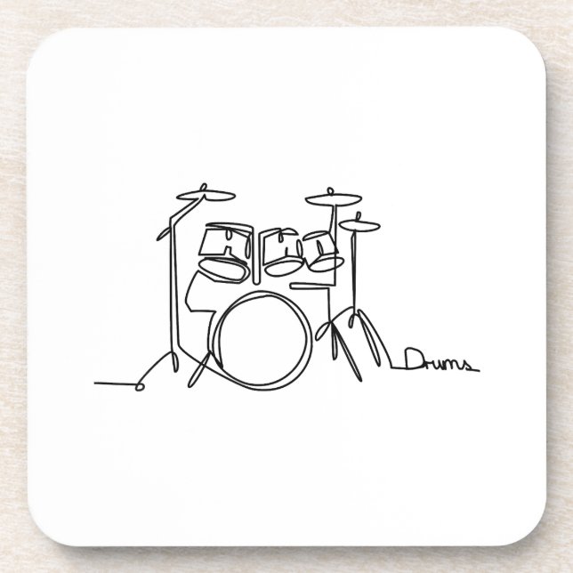 Porta-copo Drummer Music Design Um Tambor De Linha (Frente)