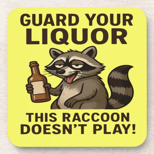 Porta-copo Drunk Raccoon (Frente)