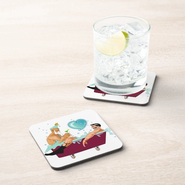 Porta-copo Duas bolhas de desenho animado de SlipperyJoe, de  (Lado Direito)