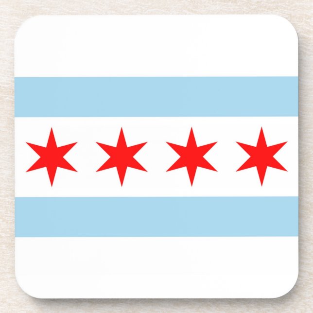 Porta-copo Duro de plástico com bandeira de Chicago, EUA (Frente)