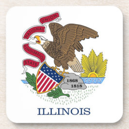 Porta-copo Duro de plástico com bandeira de Illinois, EUA