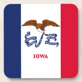 Porta-copo Duro de plástico com bandeira de Iowa, EUA