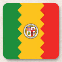 Duro de plástico com bandeira de Los Angeles, EUA