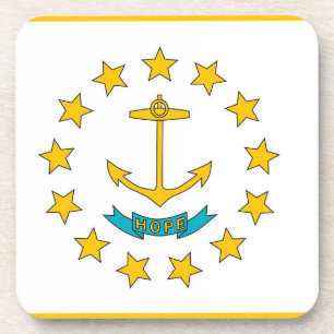 Porta-copo Duro de plástico com bandeira de Rhode Island EUA