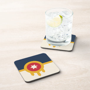 Porta-copo Duro de plástico com bandeira de Tulsa, Oklahoma