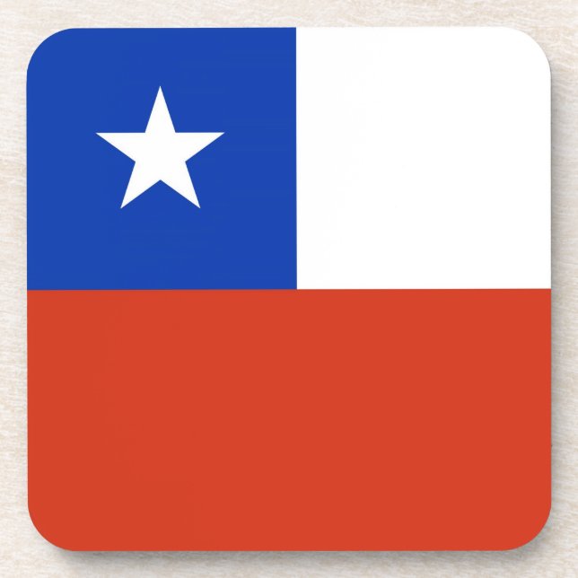 Porta-copo Duro de plástico com bandeira do Chile (Frente)