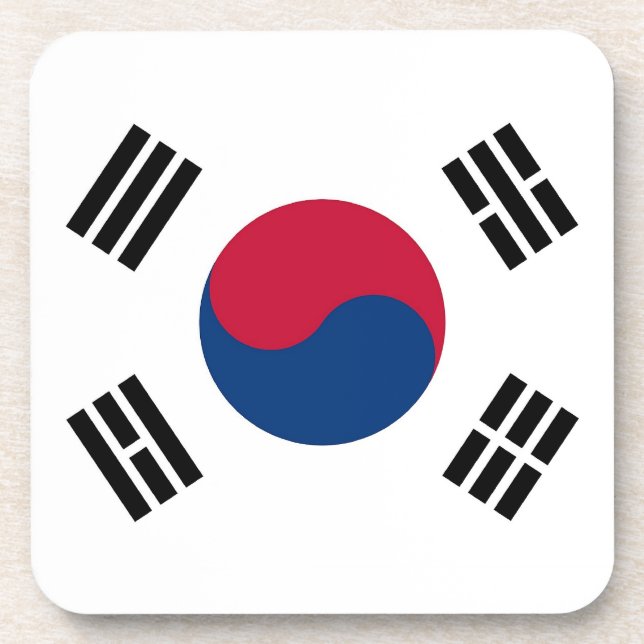 Porta-copo Duro de plástico com pavilhão da Coreia do Sul (Frente)