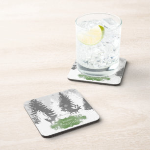 Porta-copo Duro de plástico da Wonderland de inverno - Verde